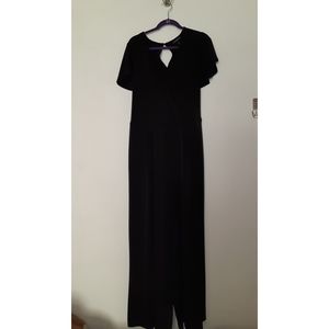 Black V-Neck with Back Keywhole Jumpsuit by Lane Bryant in size 22/24